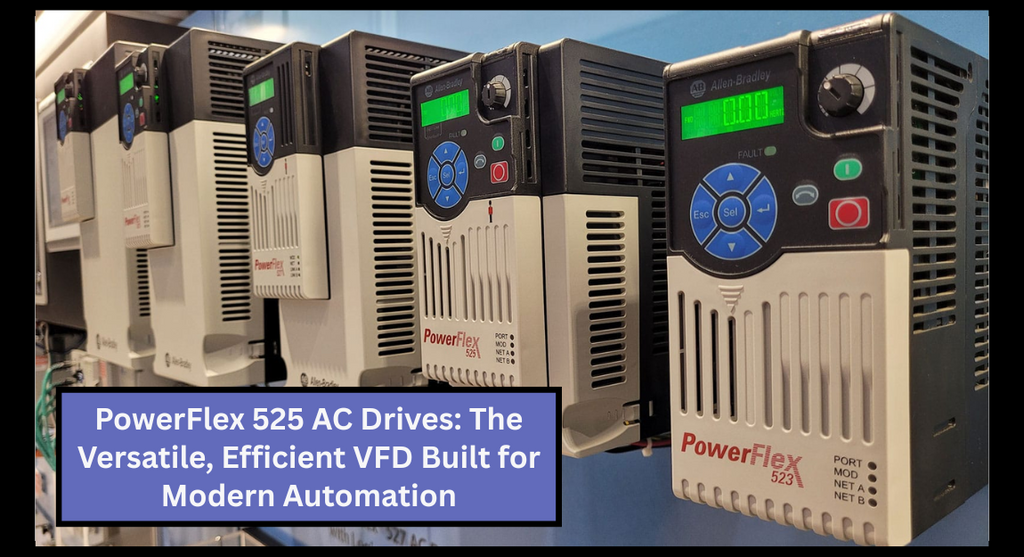 The Allen-Bradley PowerFlex 525 AC Drive is more than a compact VFD—it’s a high-performance tool for smart automation. With built-in safety, global compatibility, and simple setup, it supports fast-paced production with lower energy costs and less downtime.