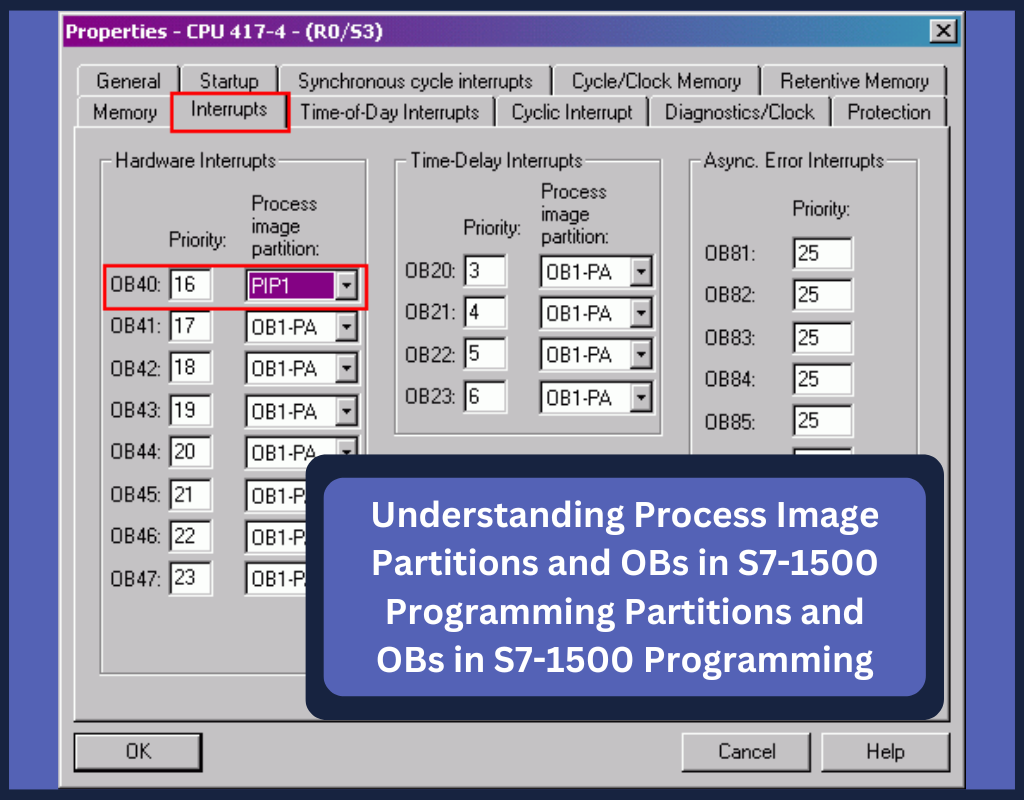 Understanding Process Image Partitions and OBs in S7-1500 Programming Partitions and OBs in S7-1500 Programming