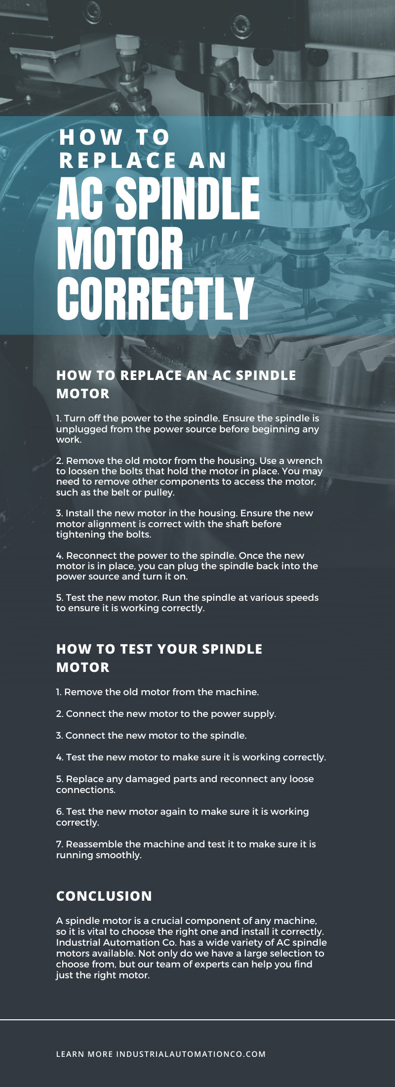 How To Replace an AC Spindle Motor Correctly
